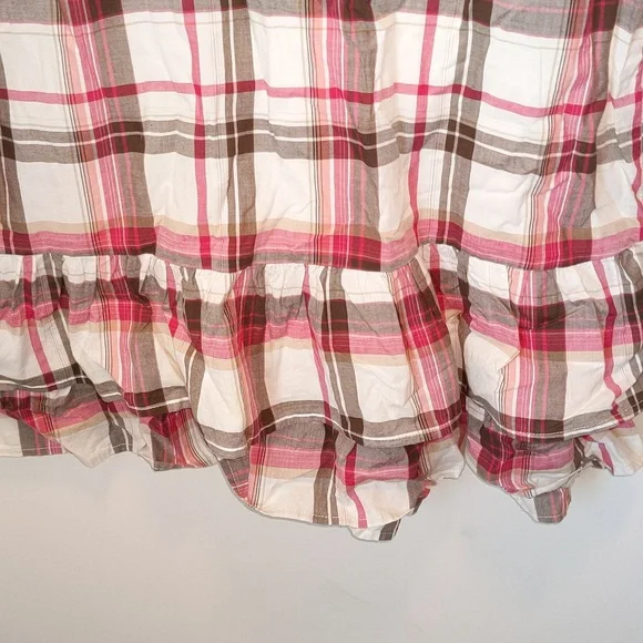 Old Navy Women's Size XXL 16 Plaid Ruffle Hem Shirt Dress New with Tags Flawed - Picture 3 of 12